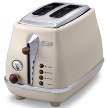 델롱기(DeLonghi) 아이코나 빈티지 팝업 토스터 10장~4장 절식 빵 대응 돌체 베이지 CTOV2003J-BG