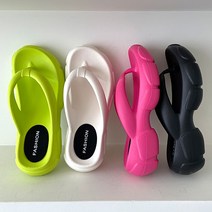 쉬즈콜 여성 푹신한 경량 키높이 통굽 쪼리