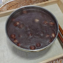국내산 재료로 만든 수제 팥칼국수 새알팥죽 부모님 식사 대용 아침간편식 6인분, 수제새알팥죽1세트4팩
