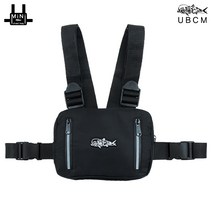 어복충만 방수 낚시 루어 미니 체스트백 가슴가방, 블랙