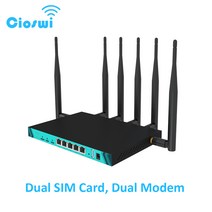 공유기 Cioswi WG1602 기가비트 라우터 듀얼 SIM 카드 멀티 모드 지능형 1200M 4G LTE 듀얼 모뎀 Openwrt CAT6 라우터 Wifi 모뎀 4 LAN, 01 4G EP06-E