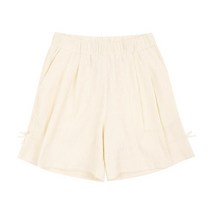 [빈HU]BX22PT02IV 아이보리 요루지 주름 4부 팬츠