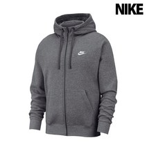 나이키 남성 기모 후드집업 NSW 클럽 플리스 차콜 BV2645-071