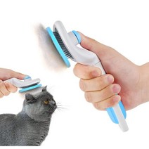 털갈이용 고양이 브러쉬 실내 고양이용 고양이 브러쉬 마사지 입자가 있는 개 브러쉬 및 고양이 브러쉬 고양이 손질 브러쉬 새끼 고양이 토끼 마사지용 고양이 빗은 매트를 제거하고, Blue