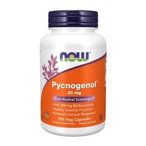 NOW 보충제 피크노제놀 30mg 프랑스 해상 소나무의 프로안토시아니딘의 독특한 조합 바이오플라보노이드 300mg 식물성 캡슐 150개, 150개(1팩)