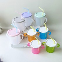아가프라 NEW매직빨대컵1+1+빨대컵2p 안새는빨대컵 세척간편, 아가프라빨대컵2p(랜덤), 뉴 매직빨대컵(민트), 뉴 매직빨대컵(그레이)