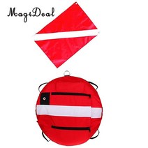 스노쿨링 스킨스쿠버스쿠버 다이빙 스피어피싱 스노클링 프리다이버용 높은 가시성 부표 다운 플래그, 02 Red