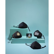 TRADIP 트래딥 마스크 자수 인견 도깨비 수문장 다회용 마스크, L, 밤안개