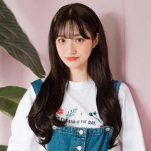 가발매니아 페미닌펌 69cm 오픈반가발 리얼하프피스(제디원사), 초코브라운