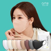 아르떼 에그라인 새부리형 컬러 마스크 중형 대형 50매/100매, 중형_블랙 100매