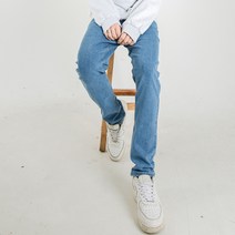더간지 테이퍼드핏 허리밴딩 남자 편한 연청 슬림청바지