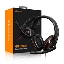 맥스틸 GM-L100H 다이나믹 스테레오 헤드셋/화이트, 블랙