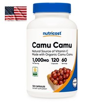 미국 뉴트리코스트 카무카무 1000mg 120캡슐 카무카무 추출물 비타민c 아스코르브산 카무카무 분말 가루 Nutricost