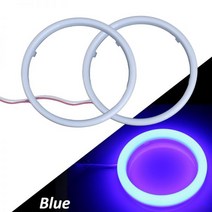 COB LED 엔젤 아이 헤일로 링 2 개 60Mm 95MM 100Mm 120mm 자동차 주간 주행 등 헤드라이트, 04 90MM, 05 green