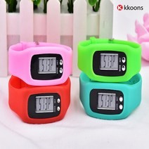 [1+1] 다이소 만보기 손목 시계 만보 시간 팔찌 하루걸음수 만보는몇키로 어린이 만보기 런닝용 만보기 실리콘 시계, 그린, 연핑크