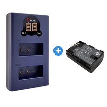 캐논 LP-E6 LCD 듀얼 충전기+배터리 6D MARK II