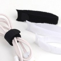 데라필 전선정리 랜선정리 벨크로타이 케이블타이 고리형 4개 벨크로스트랩