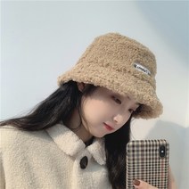빅사이즈 뽀글이모자 털버킷햇 양털버킷햇 여자벙거지모자