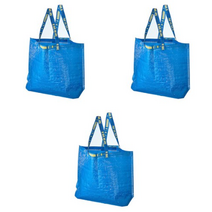 이케아 프락타 장바구니 M 대용량 장바구니 시장가방 분리수거 쿨러백 수납, 3개