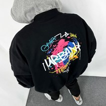 남자 ma1 오버핏항공점퍼 후드집업 프린팅 블랙 항공점퍼