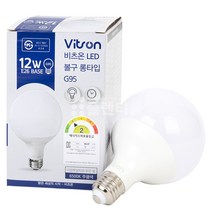 VITSON 일신 비츠온 LED 볼구 E26 롱타입 G95 12W 주광색 6500K LED전구