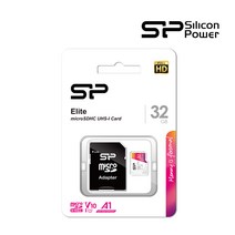 실리콘파워 micro SDXC CLASS10 UHS-I Elite V10 A1 100MB s 32GB 메모리카드, 0GB