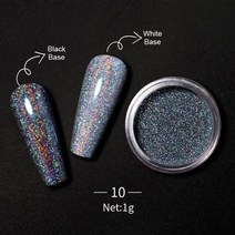 반사 어두운 플래시 Holographics 네일 파우더 반짝이 Glitters 아트 먼지 장식 크롬 안료 DIY 액세서리, 한개옵션1, 06 04