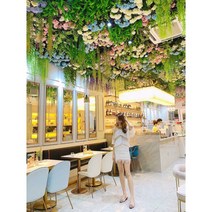 천장 식물 장식 백화점 대형마트 웨딩홀 꽃 인테리어, N. 1제곱미터재료(철망포함)전구없음