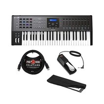 Arturia KeyLab MKII 49 Professional MIDI Controller and Software (Black) with 6ft MIDI Cable Sustai