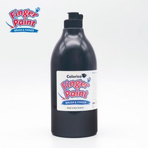 칼라리코 핑거페인트 1000ml 낱색 (18가지 색상 선택), 검정색