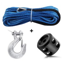 7700LBs 윈치 라인 케이블 로프 견인 후크 스토퍼 고무 ATV SUV UTV 트럭 오프로드 액세서리, [01] Blue Silver Black