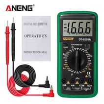 디지털 전기 멀티 테스터기 검전기 삑삑이 미터기 비접촉 테스트기 스마트 aneng dt9205a 디지털 멀티미터 acdc 트랜지스터 테스터 전기 ncv test meter, DT9205A 녹색