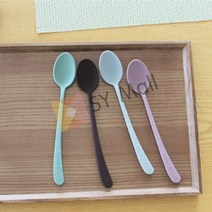 SY몰 실리콘 스푼 레스토랑스푼 아이스크림숟가락 요거트스푼, 그린