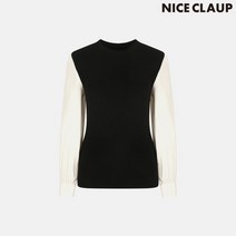 [나이스크랍] 나이스클랍 니트 블록 블라우스 N223MWB928