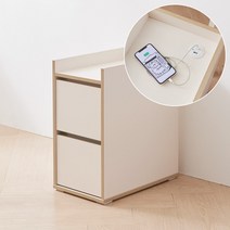 테디 학생 서재 3단 책상 보조 서랍장 300 USB, 크림화이트