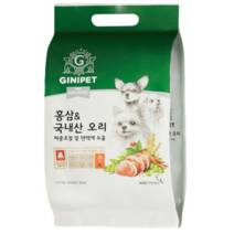지니펫 더 홀리스틱 홍삼&국내산 오리 강아지사료, 5개, 1.2kg