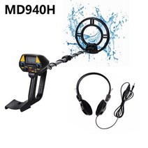 금속탐지기 고감도 금속 탐지기 MD940 9.7 인치 방수 코일 및 디스크 모드 메탈 골드 파인더 디자인, 03 MD940H