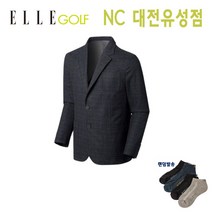 엘르골프 남성 간절기 TR스판 체크자켓 6G51201 NC대전유성