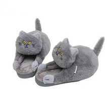 털슬리퍼 털실내화 버켄슬리퍼귀여운 포옹 고양이 슬리퍼 여성 남성 겨울 홈 슬라이드 카와이 바닥 신발