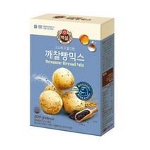CJ더마켓 홈 베이킹 제과 제빵 빵 만들기 카페 디저트 아이 간식 오븐용깨찰빵믹스 초코 핫 케익 와플 브라우니 쿠키 머핀 깨찰빵 식빵 500G, 7개