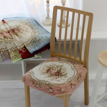 유알티홈 이태리 직수입 자카드 로망스 패브릭 식탁 의자커버 리폼 덮개 거실 봄 인테리어, 그레이