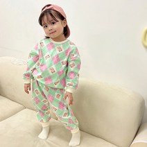 키치키치 아가일패턴상하세트