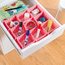 LF 서랍 칸막이 정리함(레드)4p 반함 오픈 수납함 라면정리함 칸막이보드, 상세페이지 참조
