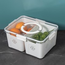 대용량 분리형 다용도 밀폐용기, 화이트, 3칸