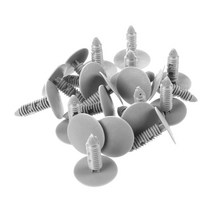 20 PC 회색 플라스틱 자동차 트림 클립 리벳 패스너 6mm 구멍 26mm 머리, 회색_31mm