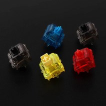 키보드키캡 포인트 염료승화 pbt 키캡 Gateron-Ink v2 스위치 투명 스모키 하우징 블루 옐로우 레드 블랙 사일런트 기계식 키보드 사용자 정의 5 핀, Black Silent Ink, 30PCS