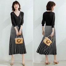 스프라이트 투피스같은 실크 소개팅 블랙 허리 리본 고급스러운 하객룩 드레스 여성 정장 주름 치마