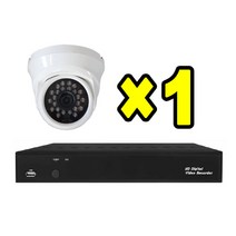 말하는DVR/적외선카메라 녹화기 감시카메라 1개 CCTV세트, 1개세트