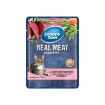 스내피톰 캣 파우치 닭고기와 소고기 야채 85g, 닭고기와 소고기 야채 x 12개입