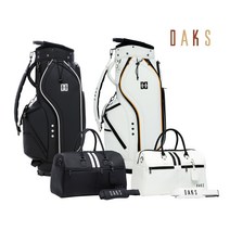 닥스골프 남성 경량 캐디백 보스턴백 세트 DKCB-029M DKBB-029M 23년형, 화이트